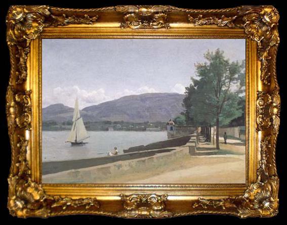framed  Jean Baptiste Camille  Corot Le quai des Paquis (mk11), ta009-2